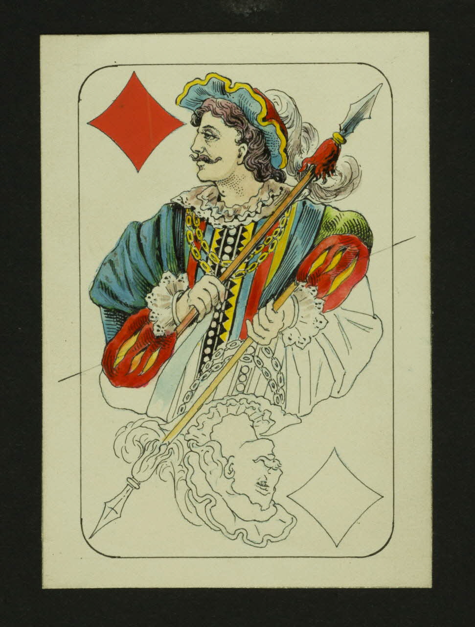 cartes à jouer Prototype de carte à jouer : valet de carreau 1967.185.1828 Photo