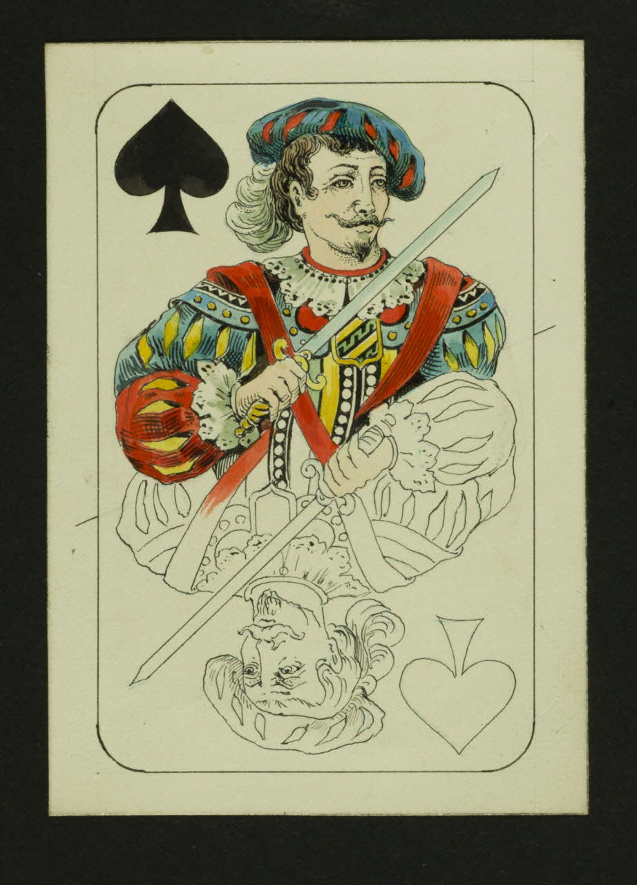 cartes à jouer Prototype de carte à jouer : valet de pique 1967.185.1832 Photo