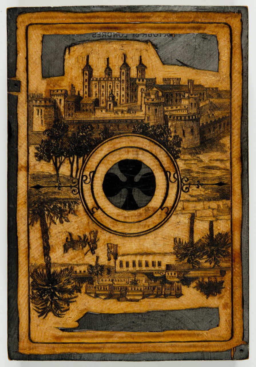 bois d'impression cliché bois pour jeu de cartes 1967.185.1843 Photo Mucem
