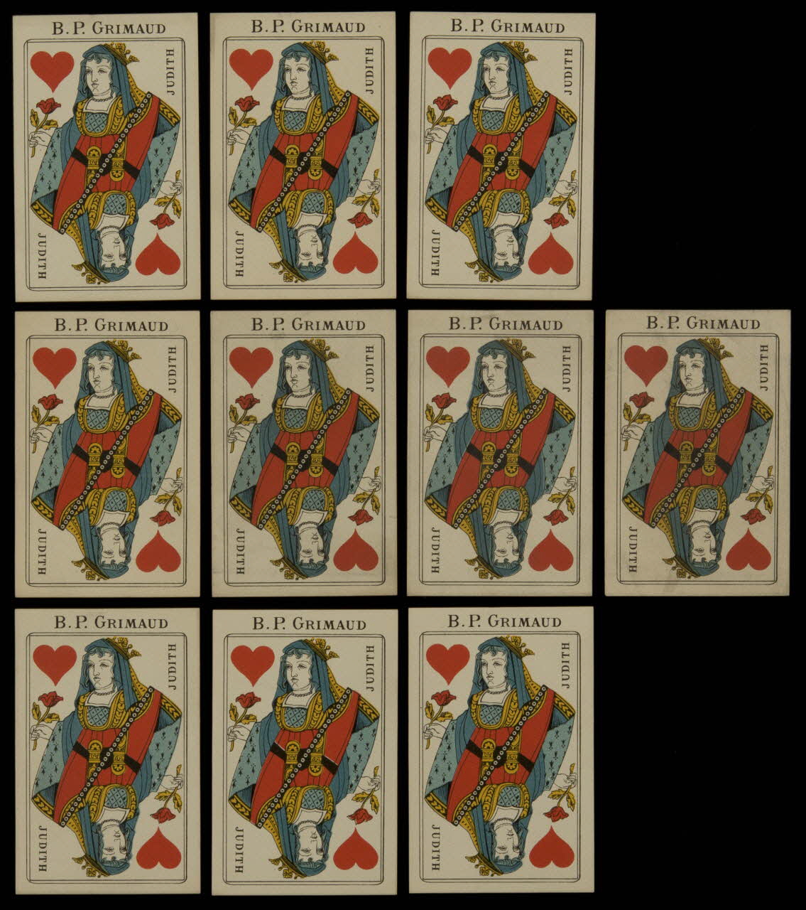 cartes à jouer Dame de coeur 1967.185.1853.1-10 Photo