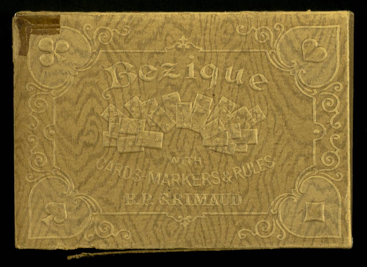 boîte de jeu Bezique  WITH  CARDS-MARKERS & RULES 1967.185.1858 Photo