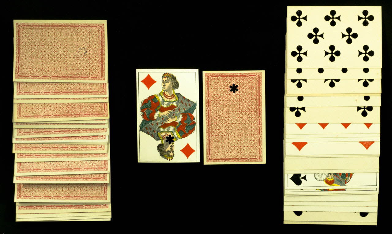 cartes à jouer Jeu de cartes à enseignes françaises 1967.185.1860.1-51 Photo
