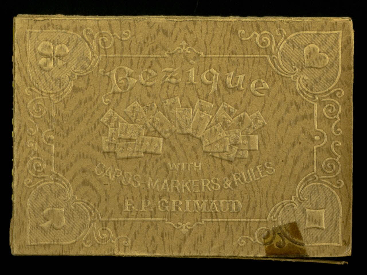 boîte de jeu Bezique  WITH  CARDS-MARKERS & RULES 1967.185.1864 Photo