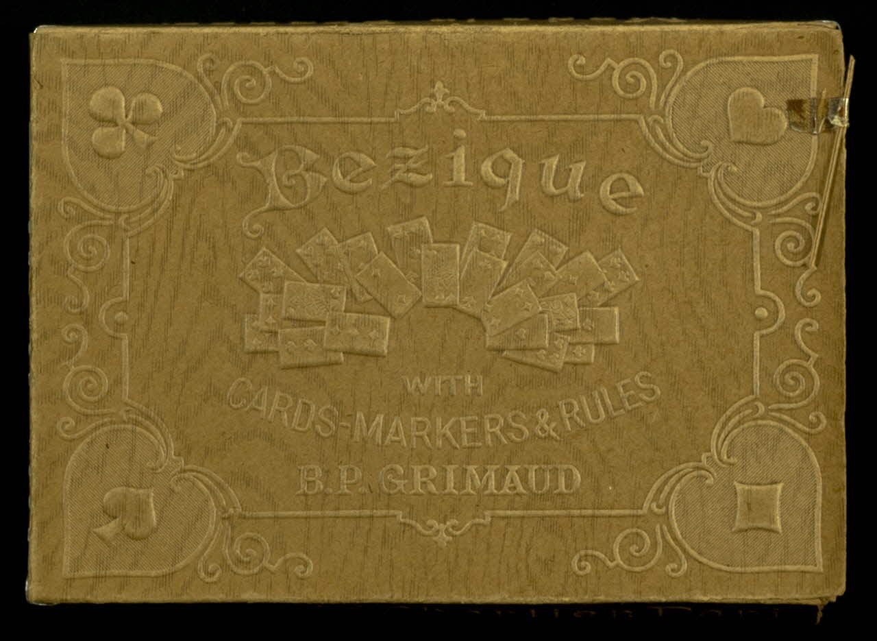 boîte de jeu Bezique  WITH  CARDS-MARKERS & RULES 1967.185.1867 Photo