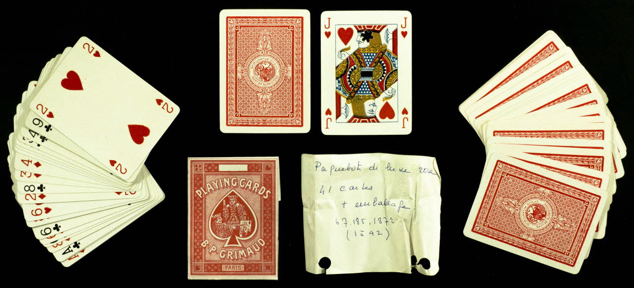 cartes à jouer Jeu de cartes - PAQUEBOTS DELUXE 1967.185.1872.1-42 Photo