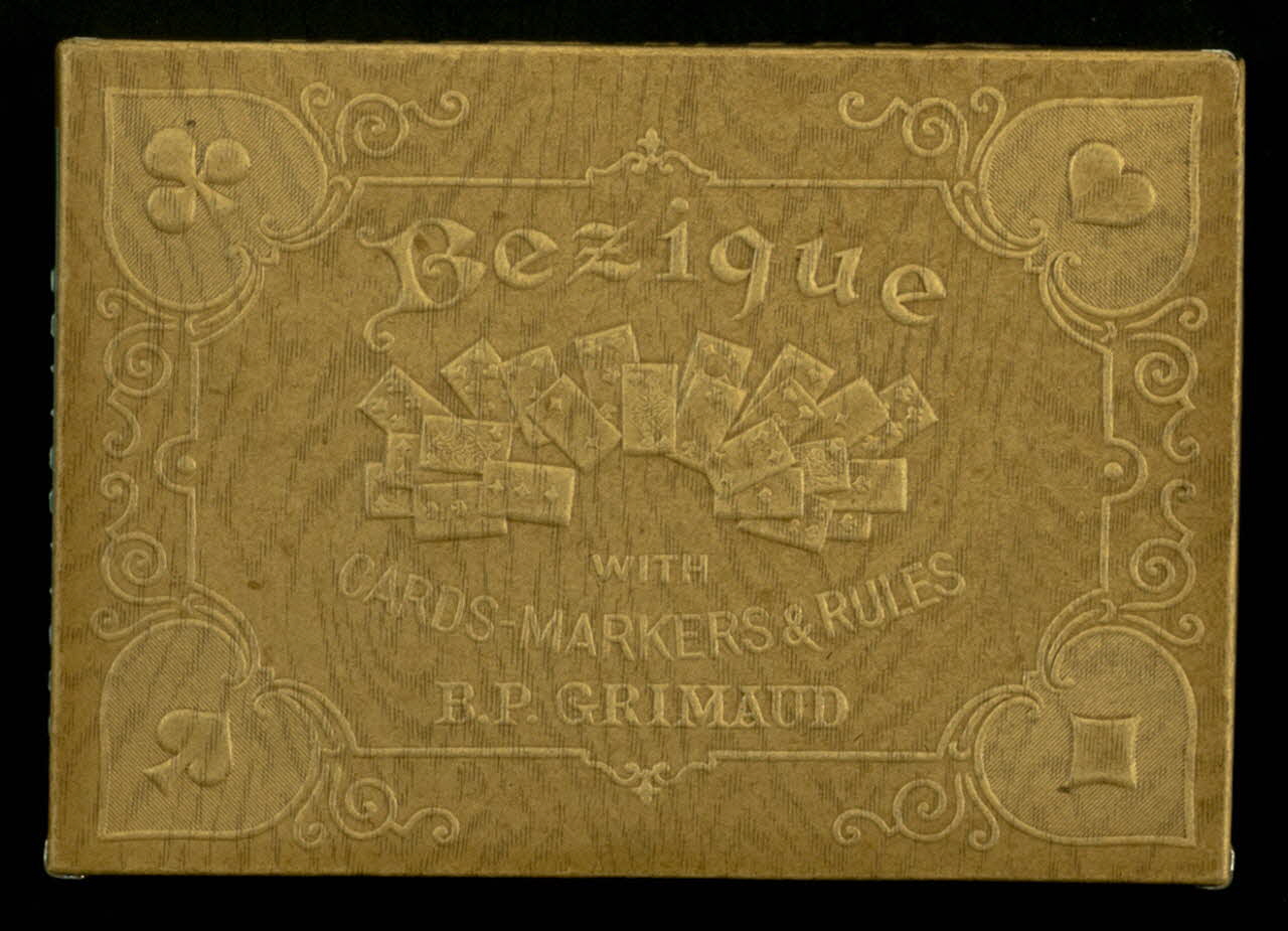 boîte de jeu Bezique  WITH  CARDS-MARKERS & RULES 1967.185.1879 Photo