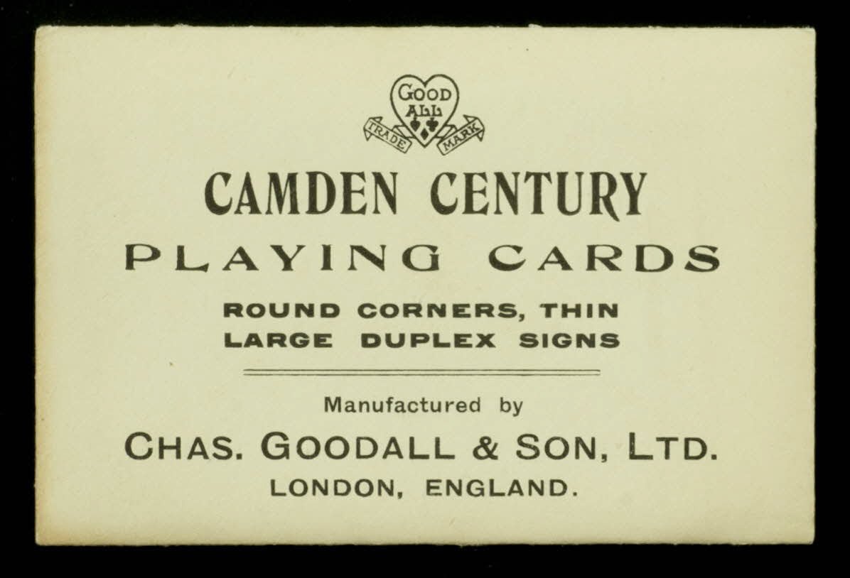 pochette CAMDEN CENTURY  PLAYING CARDS 1967.185.1897 Photo