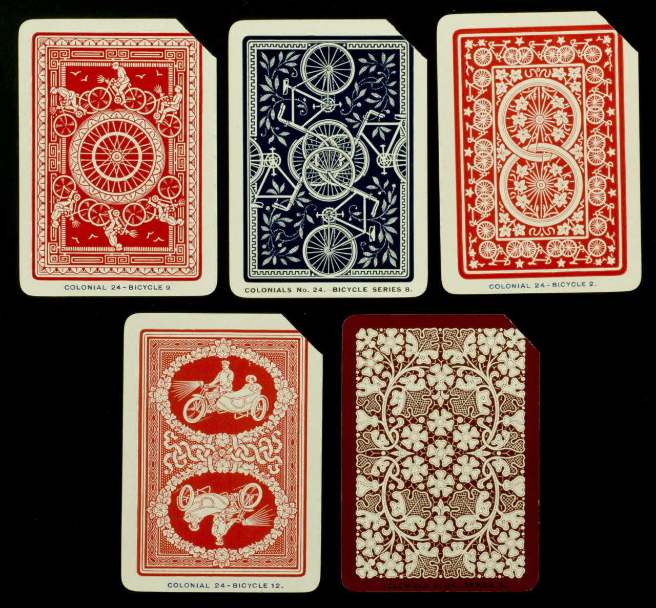 cartes à jouer Echantillon de cartes Colonial 1967.185.1900.1-5 Photo