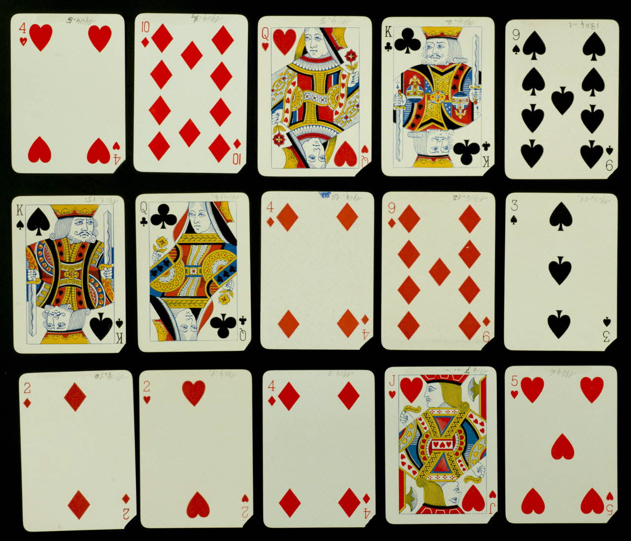 cartes à jouer Cartes à jouer 1967.185.1904.1-15 Photo