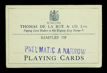 pochette SAMPLES OF  PNEUMATIC A NARROW  PLAYING CARDS 1967.185.1965 Photo