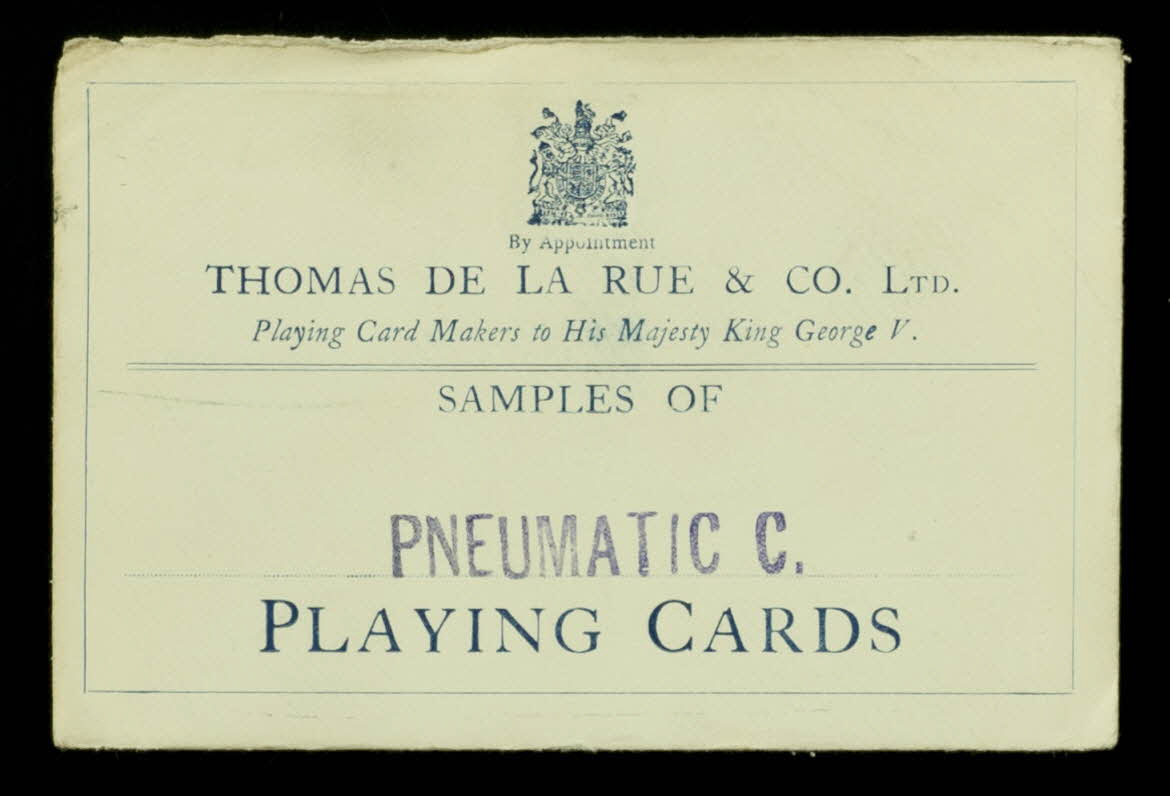 pochette SAMPLES OF  PNEUMATIC C.  PLAYING CARDS 1967.185.1973 Photo