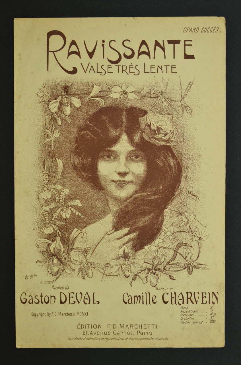Gaston Deval ; Camille Charven ; Fermo Dante Marchetti chanson petit format Île-de-France, France 1911 1965.177.130 Photo Mucem