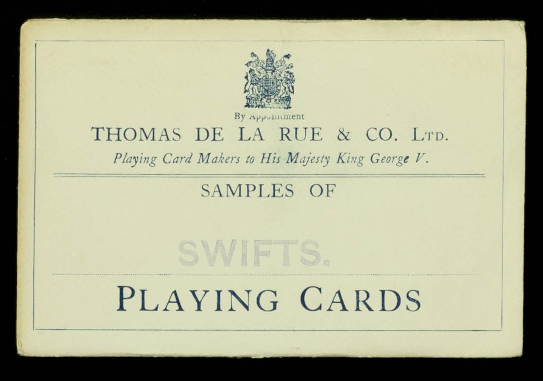 pochette SAMPLES OF  SWIFTS.  PLAYING CARDS 1967.185.1981 Photo