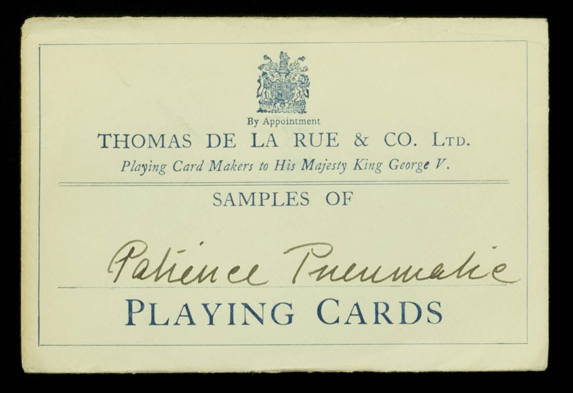 pochette SAMPLES OF  Patience Pneumatic  PLAYING CARDS 1967.185.1991 Photo