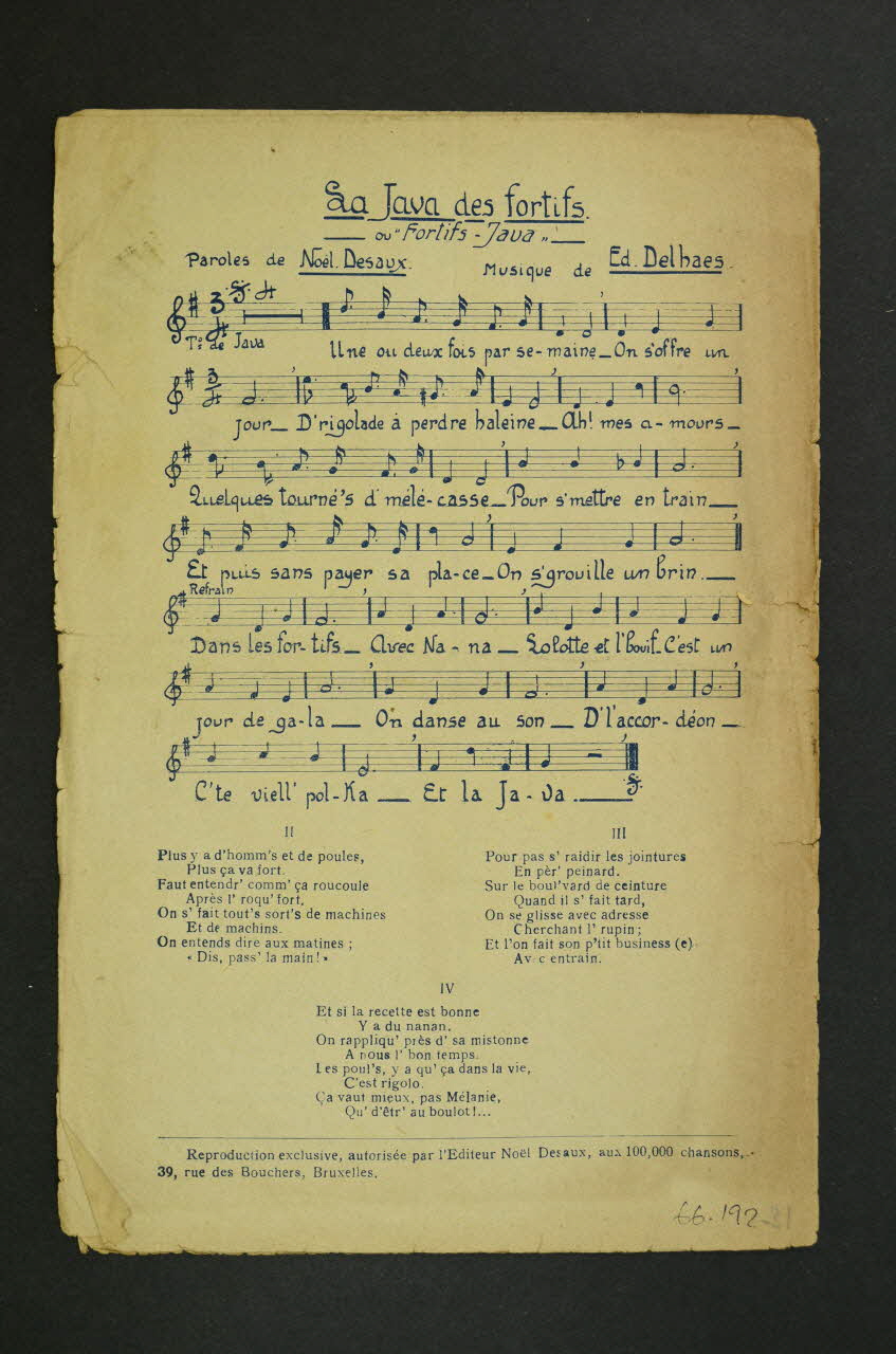 chanson petit format 1966.192.31 Photo Mucem