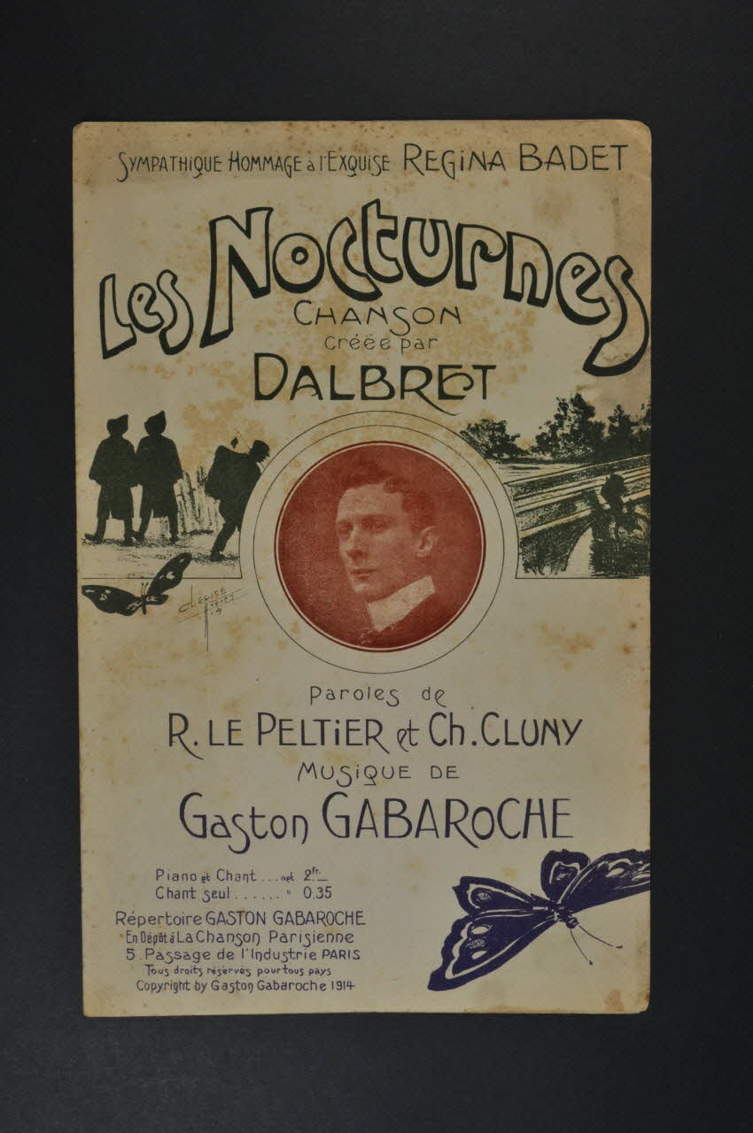 Raoul Le Peltier ; Gaston Gabaroche ; Charles Cluny ; Paul Dalbret chanson petit format Île-de-France, France 1914 1966.192.33 Photo Mucem