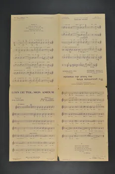 Gisèle Reille ; Gaston Groener ; François Llenas ; René Rouzaud ; H Rawson ; Louis Gasté ; Alix Combelle ; Guy Lafarge ; L.-P Vetheuil ; Maurice Tézé ; Pierre Thomas ; Jean Loysel ; Chatrian ; Selmer; chanson petit format Île-de-France, France 1943 1965.177.135 Photo Mucem