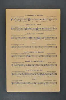 André de Badet ; Cesare A. Bixio ; Lys Gauty ; Editions Musicales Bourcier; chanson petit format 1932 1966.192.36 Photo Mucem