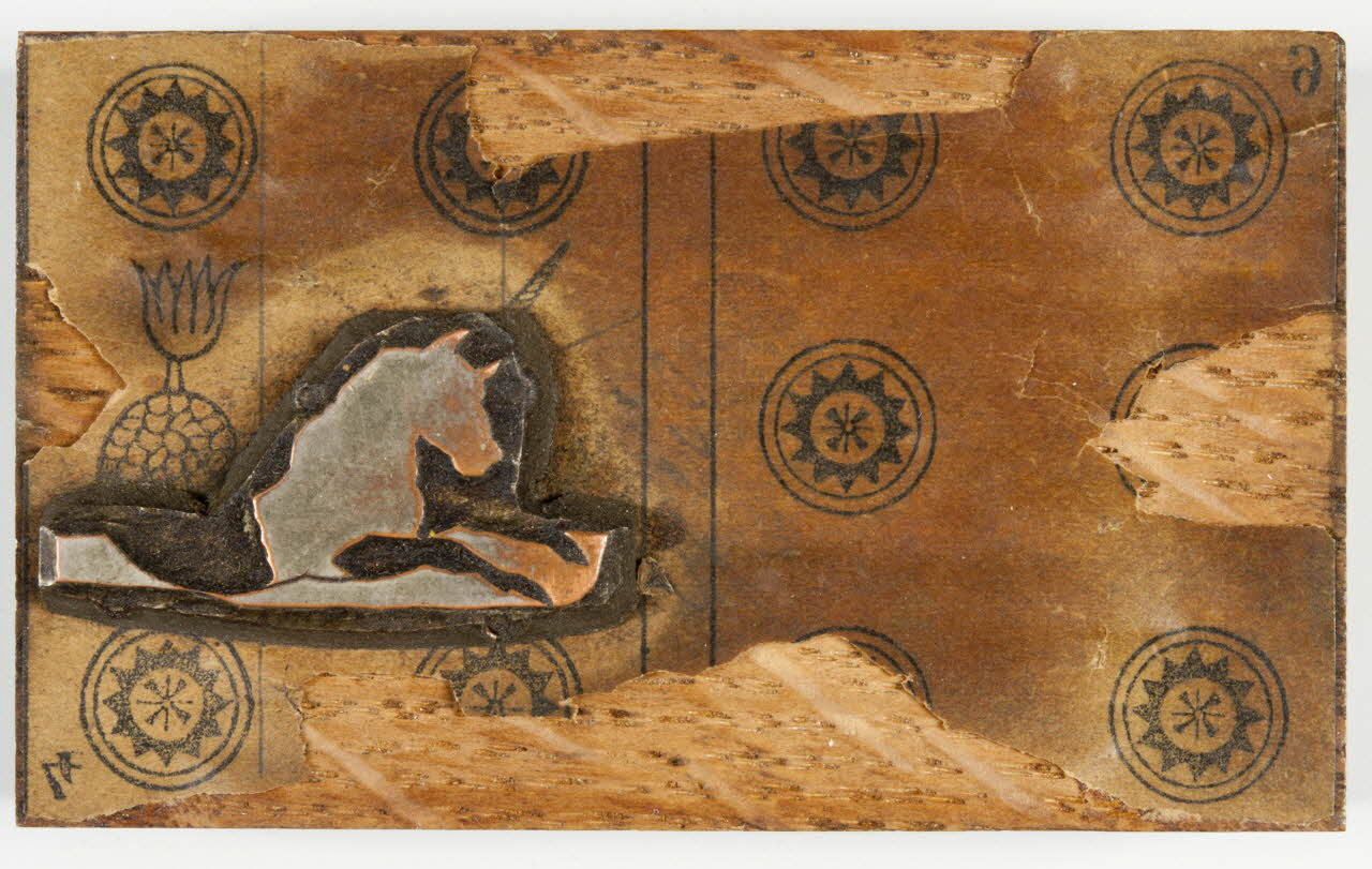bois d'impression cliché cuivre sur bois pour jeu de cartes 1967.185.208 Photo