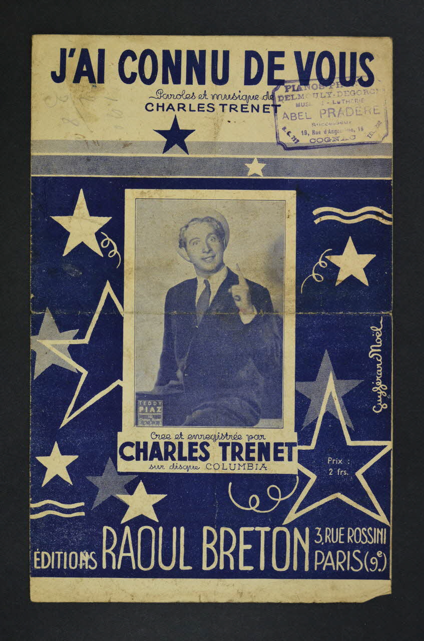 Charles Trénet ; Raoul Breton chanson petit format Paris 9ème 1938 1965.177.14 Photo Mucem