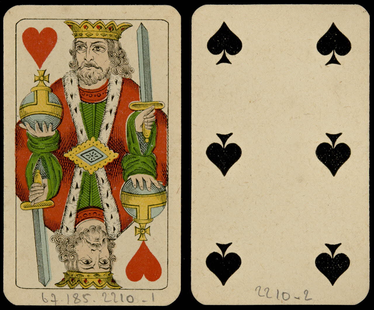 cartes à jouer Cartes à jouer 1967.185.2210.1/2 Photo