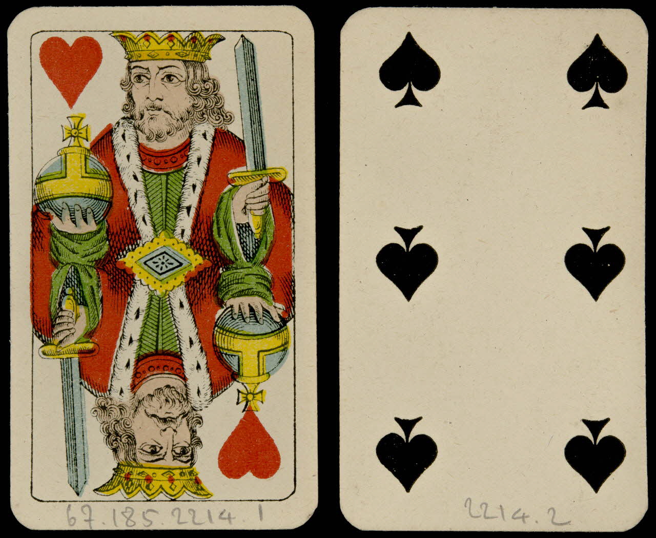 cartes à jouer Cartes à jouer 1967.185.2214.1/2 Photo