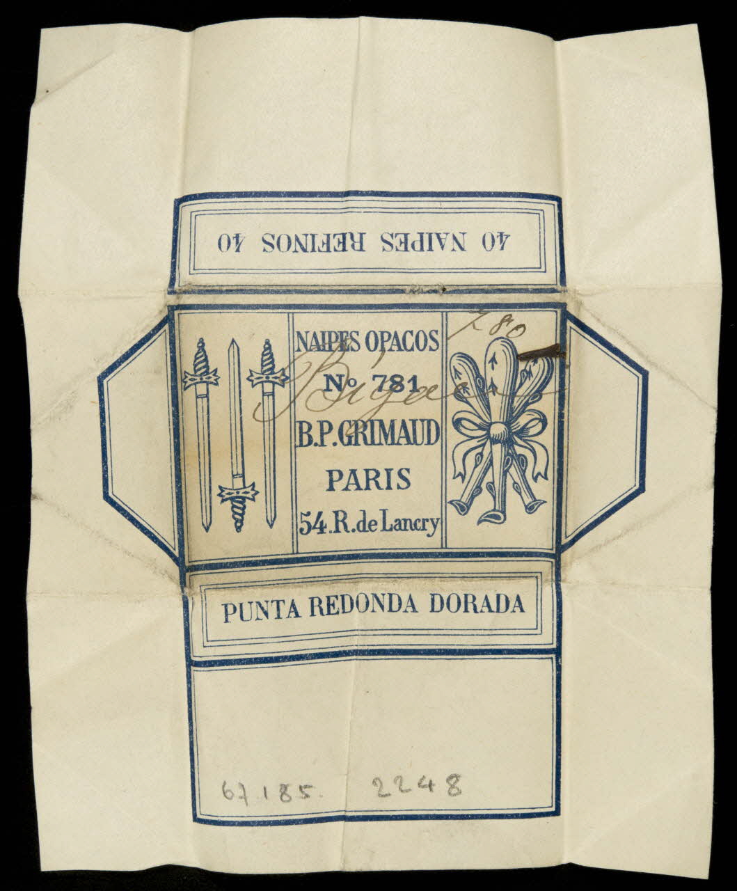 cartes à jouer NAIPES OPACOS  B.P. GRIMAUD  PARIS 1967.185.2248 Photo