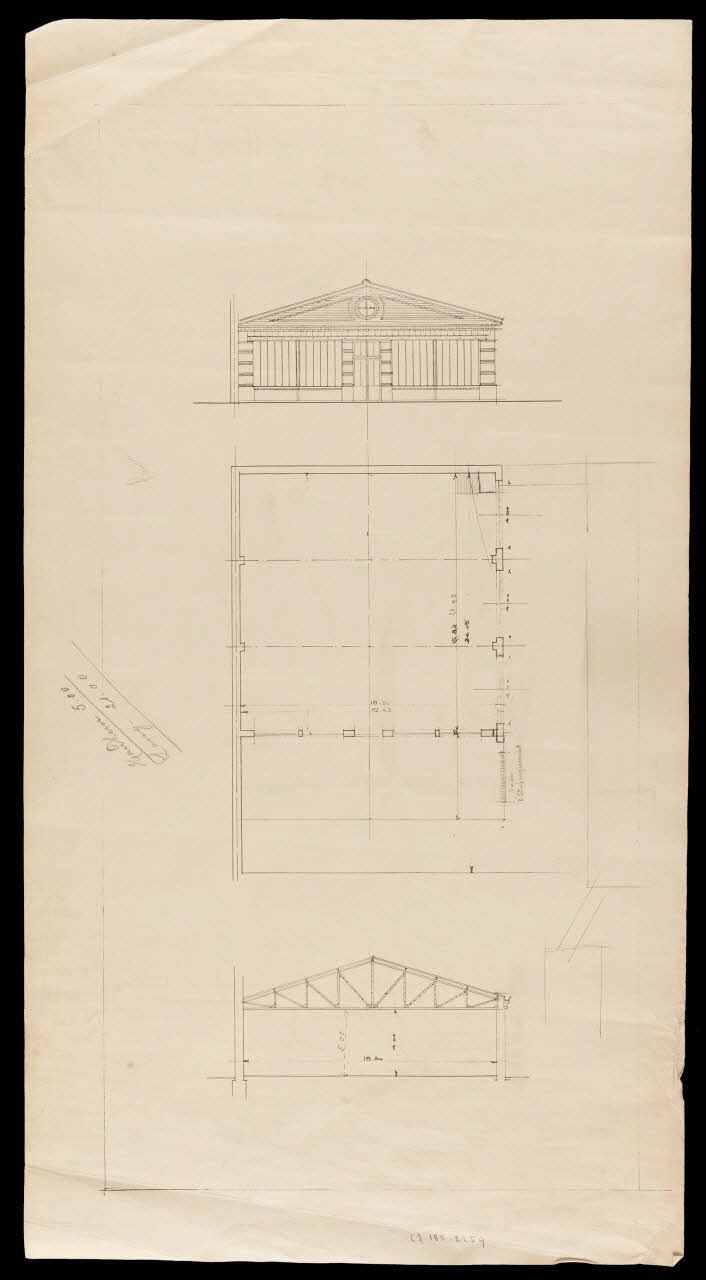 estampe Plan de façade de bâtiment : ébauche 1967.185.2259 Photo