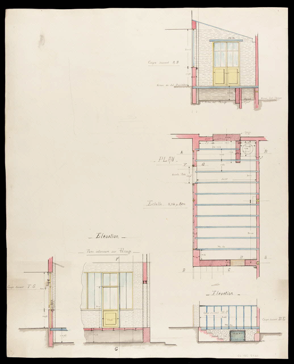 dessin Dessin d'architecture 1967.185.2261 Photo