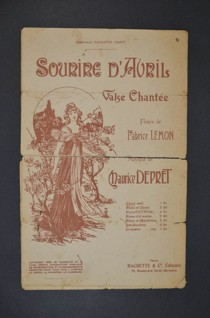 Fabrice Lemon ; Maurice Depret ; Paulette Darty ; Hachette chanson petit format Île-de-France, France 1899 1966.192.5 Photo Mucem