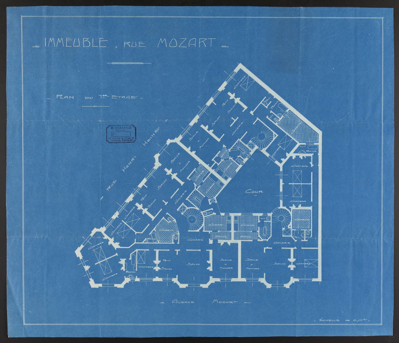 plan IMMEUBLE, RUE MOZART 1967.185.2265 Photo