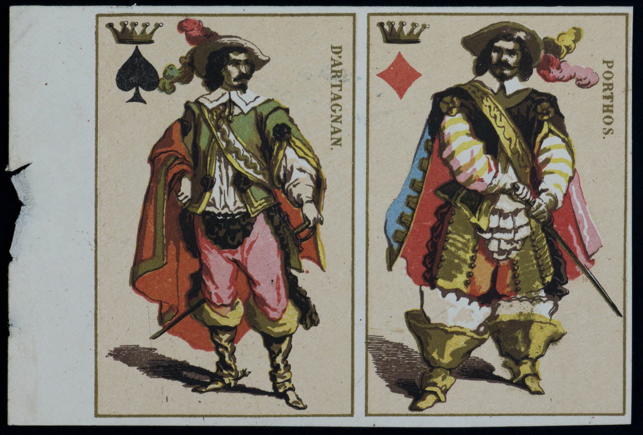 estampe Cartes à jouer avec D'Artagnan et Porthos 1967.185.2282 Photo