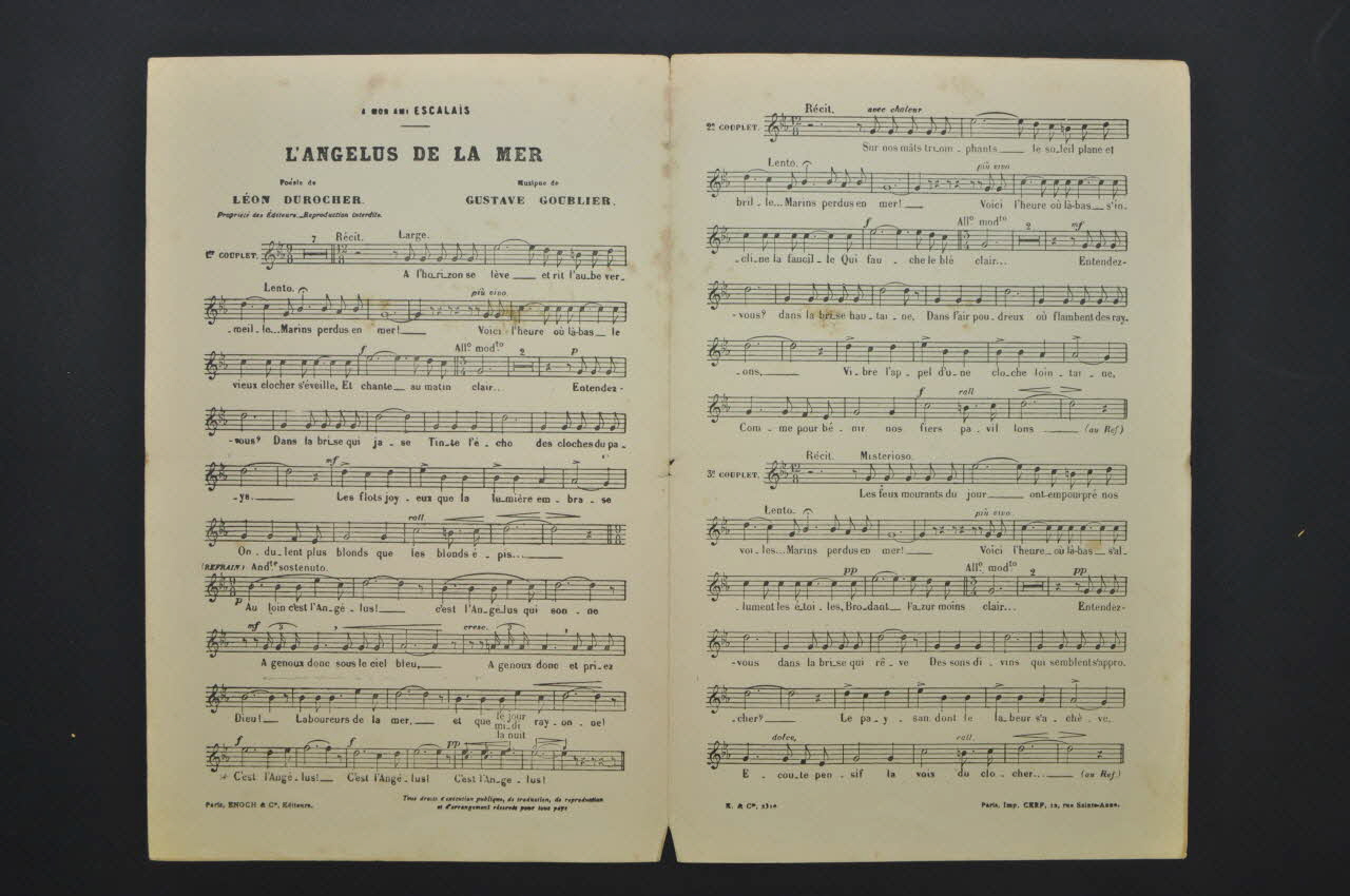 chanson petit format 1965.177.22  Photo Mucem