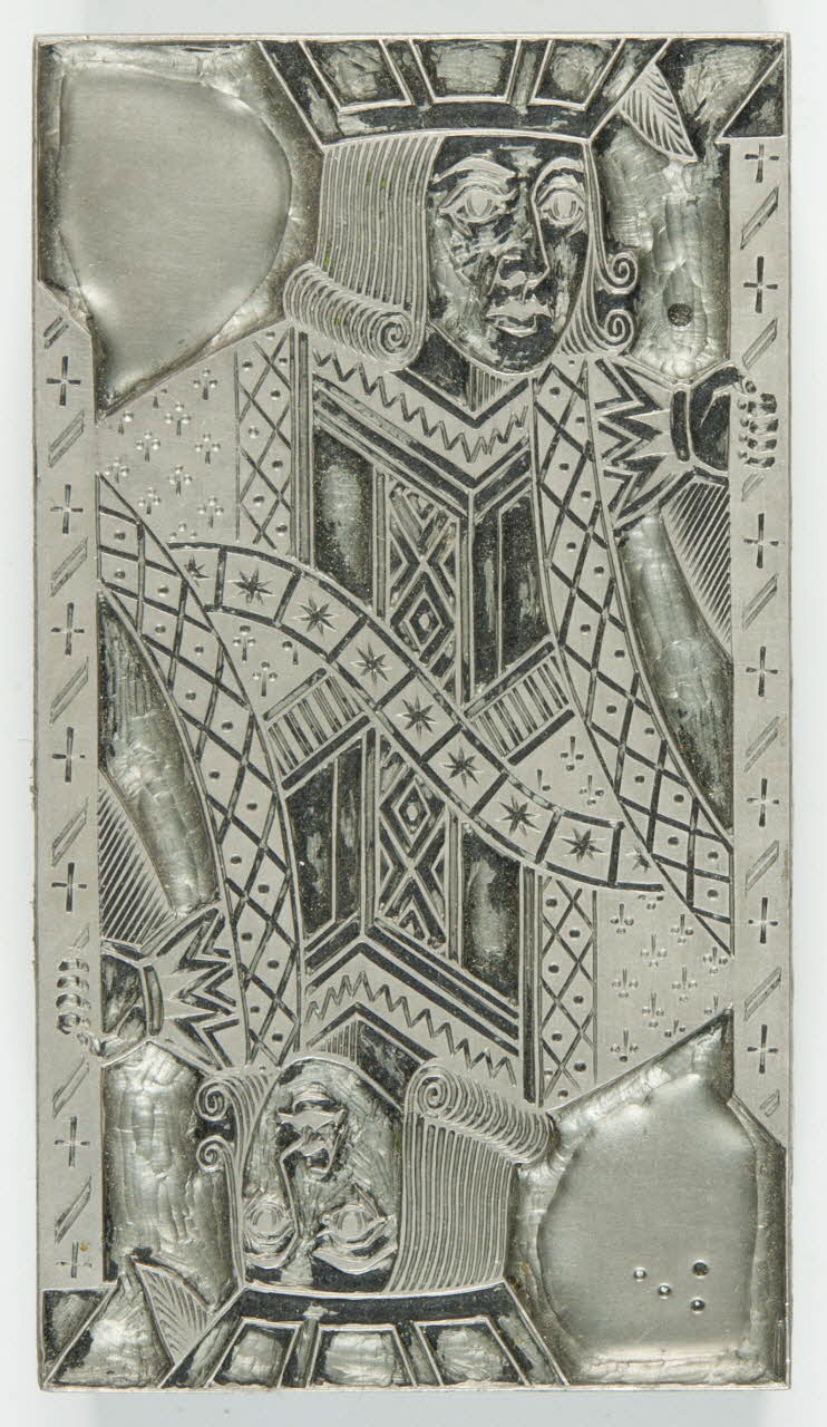 élément d'impression cliché en plomb pour jeu de cartes 1967.185.2374 Photo