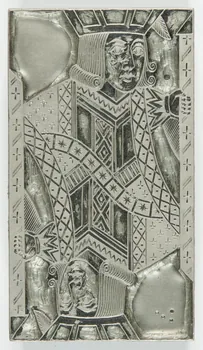 élément d'impression cliché en plomb pour jeu de cartes 1967.185.2374  Photo