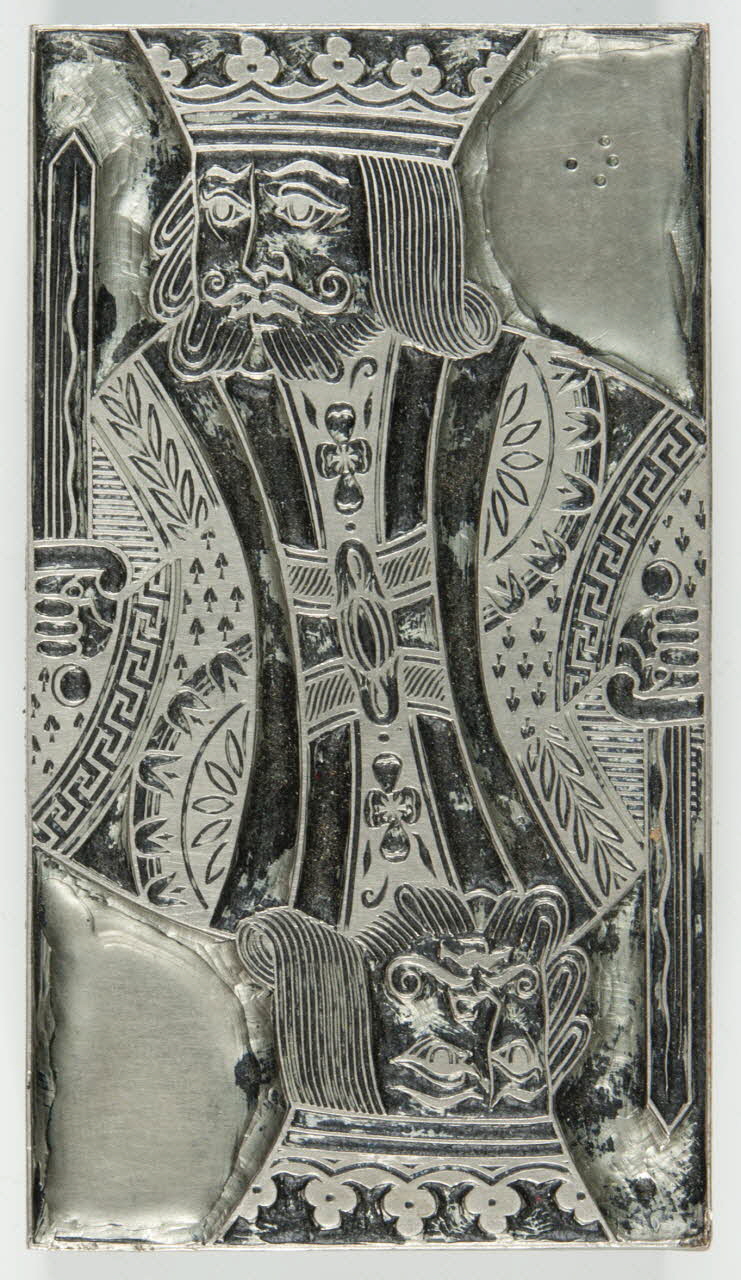 élément d'impression cliché en plomb pour jeu de cartes 1967.185.2377 Photo