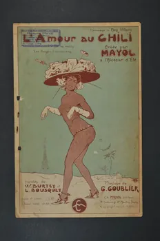 William Burtey ; Gustave Goublier ; Louis Bousquet ; Charles Mayol ; Félix Mayol chanson petit format Île-de-France, France 1909 1966.192.9  Photo Mucem