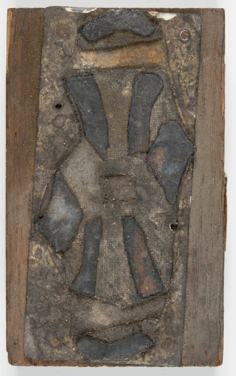 bois d'impression cliché zinc sur bois pour jeu de cartes 1967.185.252 Photo