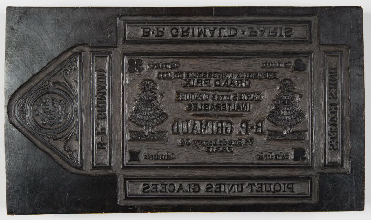 bois d'impression cliché bois pour jeu de cartes 1967.185.255 Photo