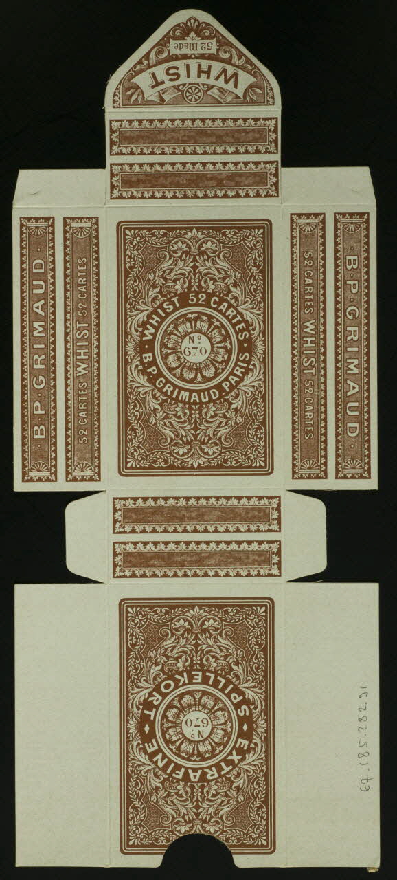 cartes à jouer WHIST 52 CARTES  B.P. GRIMAUD - PARIS 1967.185.282.31 Photo