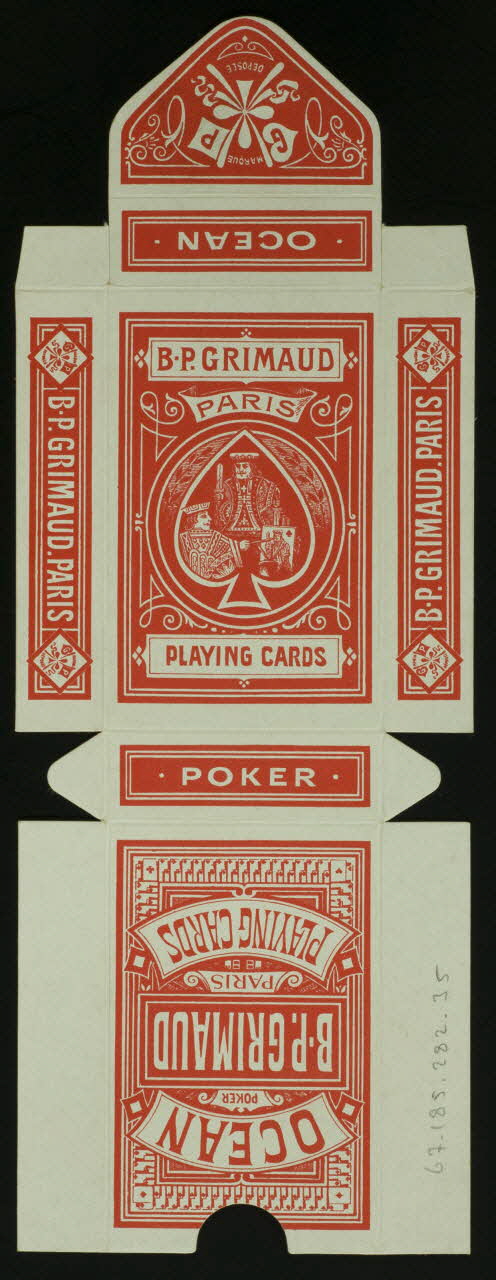cartes à jouer B.P. GRIMAUD  PARIS  PLAYING CARDS 1967.185.282.35 Photo