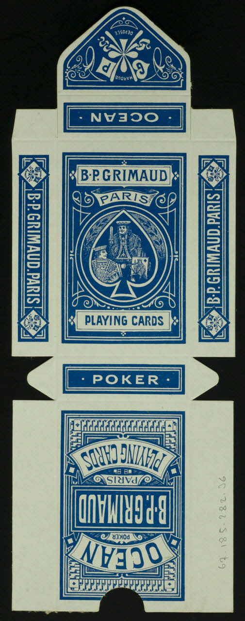 cartes à jouer B.P. GRIMAUD  PARIS  PLAYING CARDS 1967.185.282.36 Photo