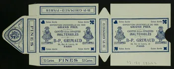 cartes à jouer CARTES dites OPAQUES  INALTERABLES  B-P. GRIMAUD 1967.185.282.42 Photo