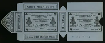 cartes à jouer CARTES dites OPAQUES  INALTERABLES  B-P. GRIMAUD 1967.185.282.43 Photo
