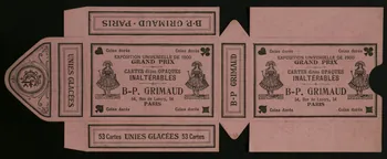 cartes à jouer CARTES dites OPAQUES  INALTERABLES  B-P. GRIMAUD 1967.185.282.46 Photo