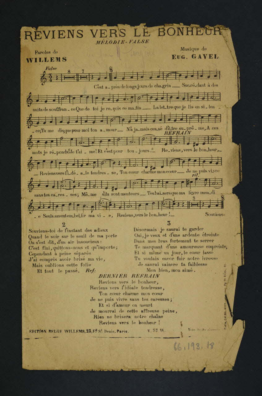 chanson petit format 1966.193.18 Photo Mucem