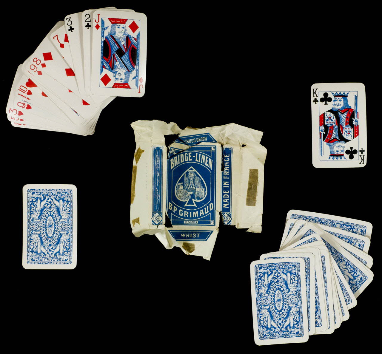 cartes à jouer Jeu de cartes à enseignes françaises Ile-de-France, France 1950 1967.185.356.1-54 Photo
