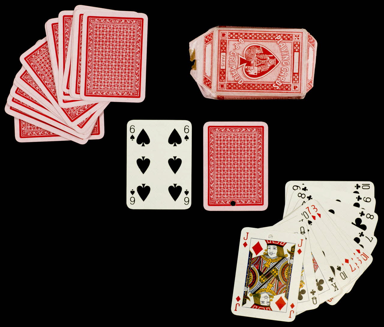 cartes à jouer PLAYING CARDS  B.P. GRIMAUD  .PARIS. Ile-de-France, France 1921 1967.185.2385.1-37 Photo