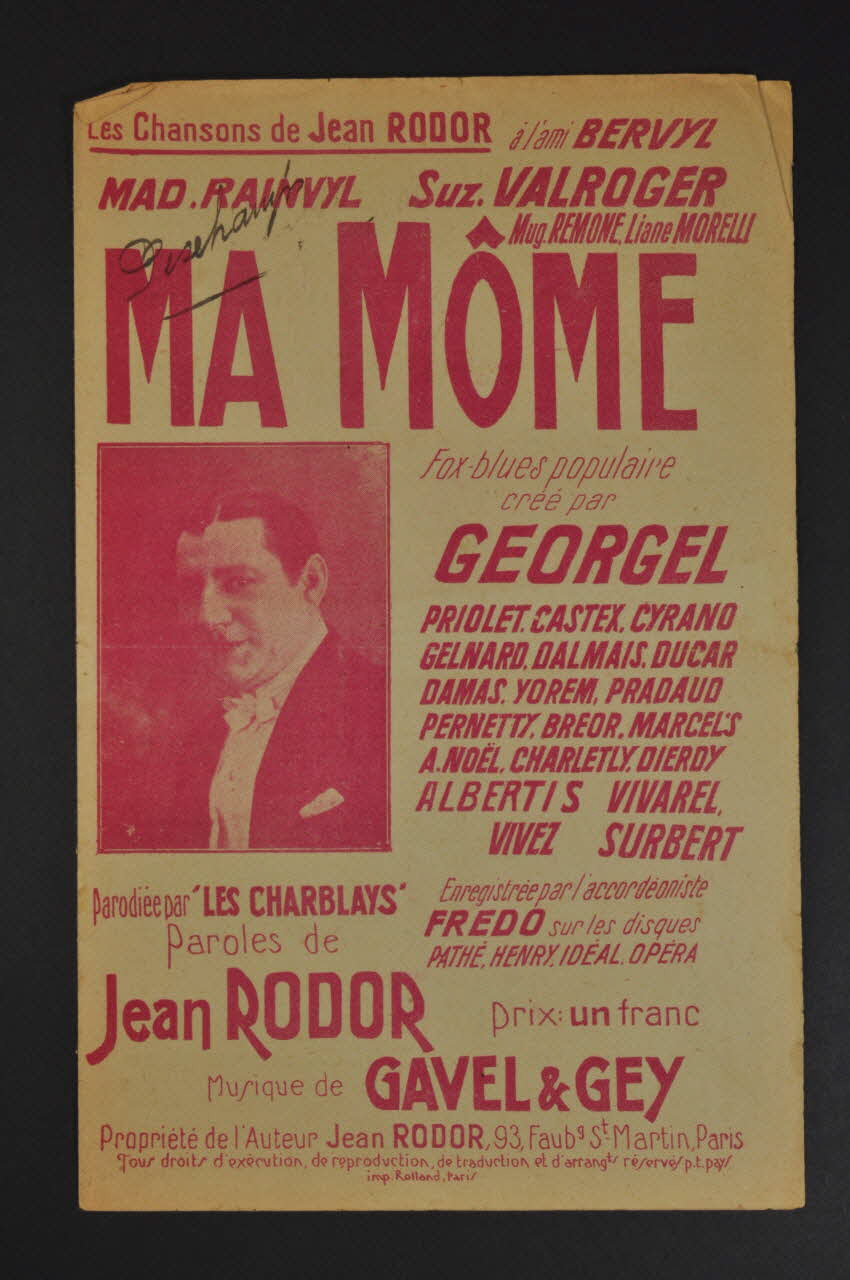 chanson petit format 1965.177.34 Photo Mucem