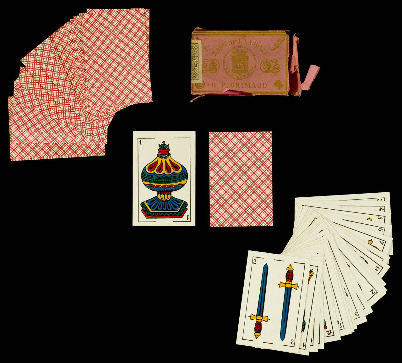 cartes à jouer NAIPES DE UNA HOJA  B .P .GRIMAUD 1967.185.380.1-41 Photo